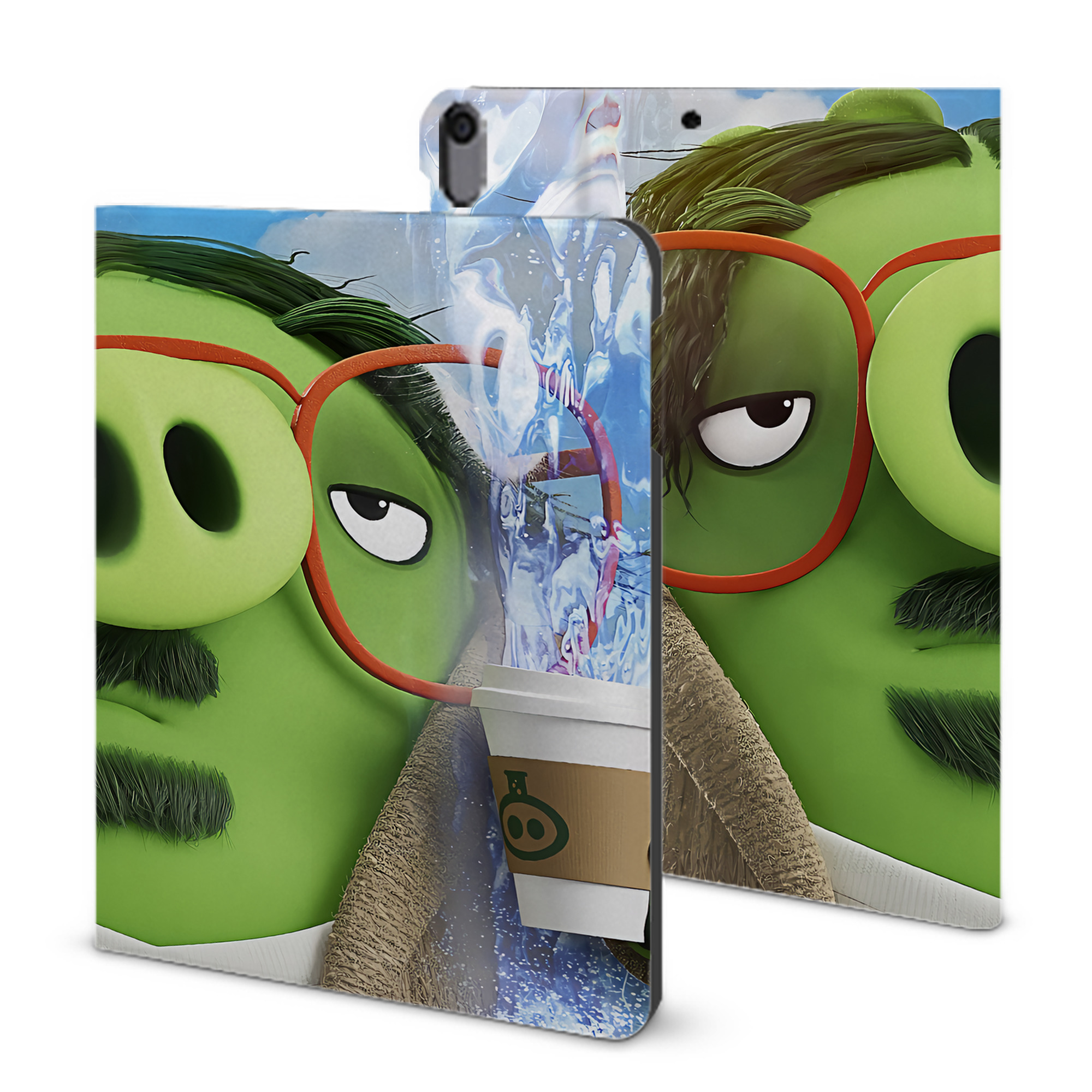 （画像用） Angry Birds アングリーバード IPad ケース ブック型 PUレザー TPU 耐衝撃 軽量 薄型 ペン収納なし 全面保護 IPad 各モデル対応